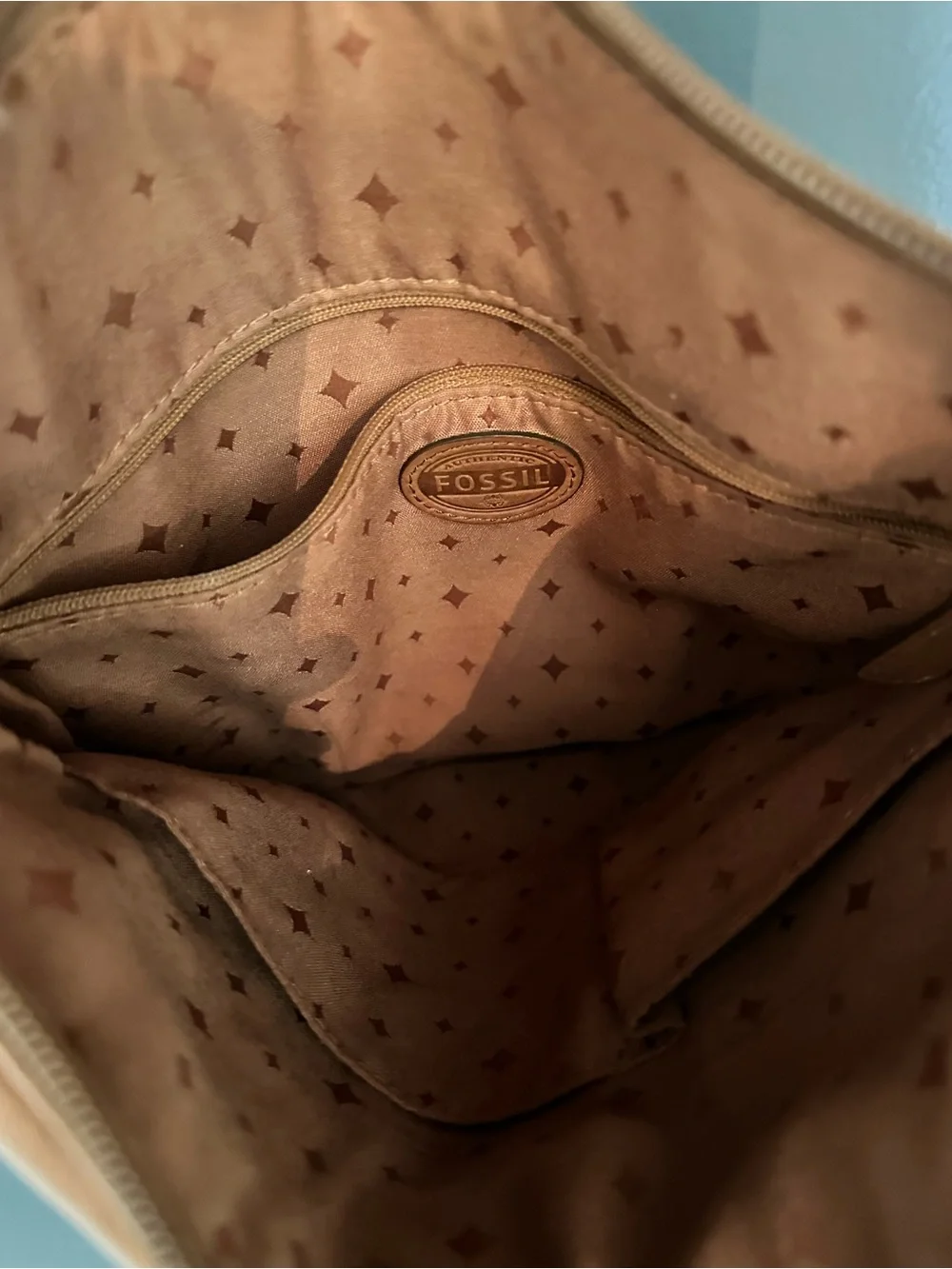 Fossil genuine leather cognac Crossbody bag